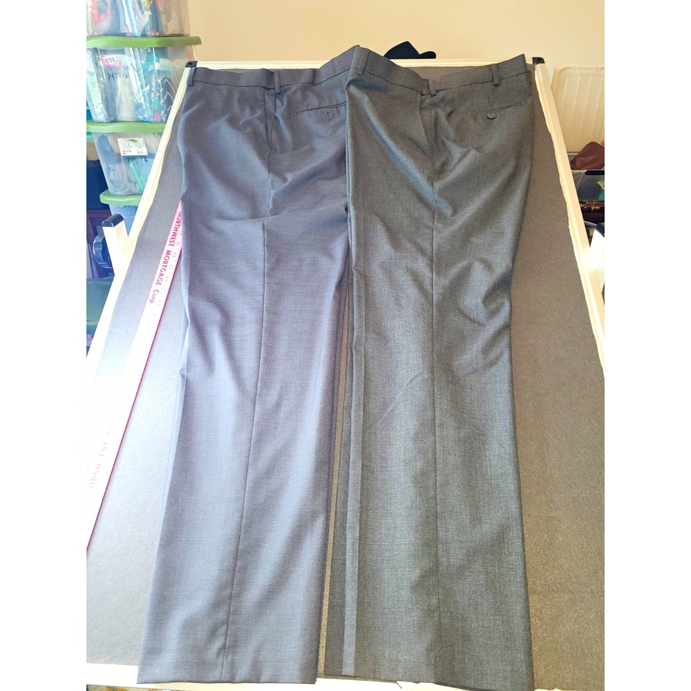 Lot Of 3 Saddlebred Men's  Dress Pants 38Wx32 Flat Front